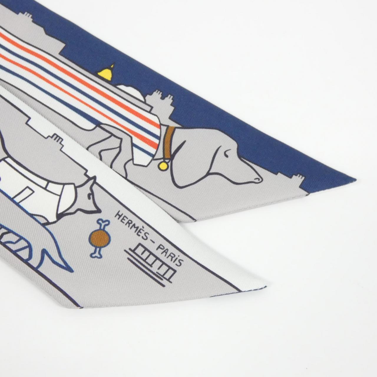 HERMES LES CHIENS PARISIENS Twilly 064116S 圍巾