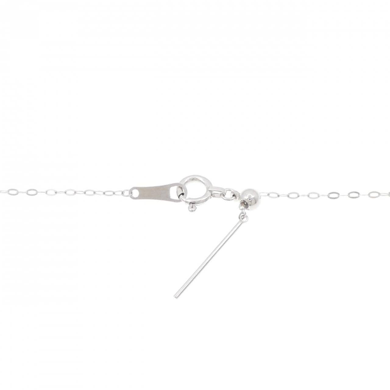 K18WG クロス ダイヤモンド ネックレス 0.10CT