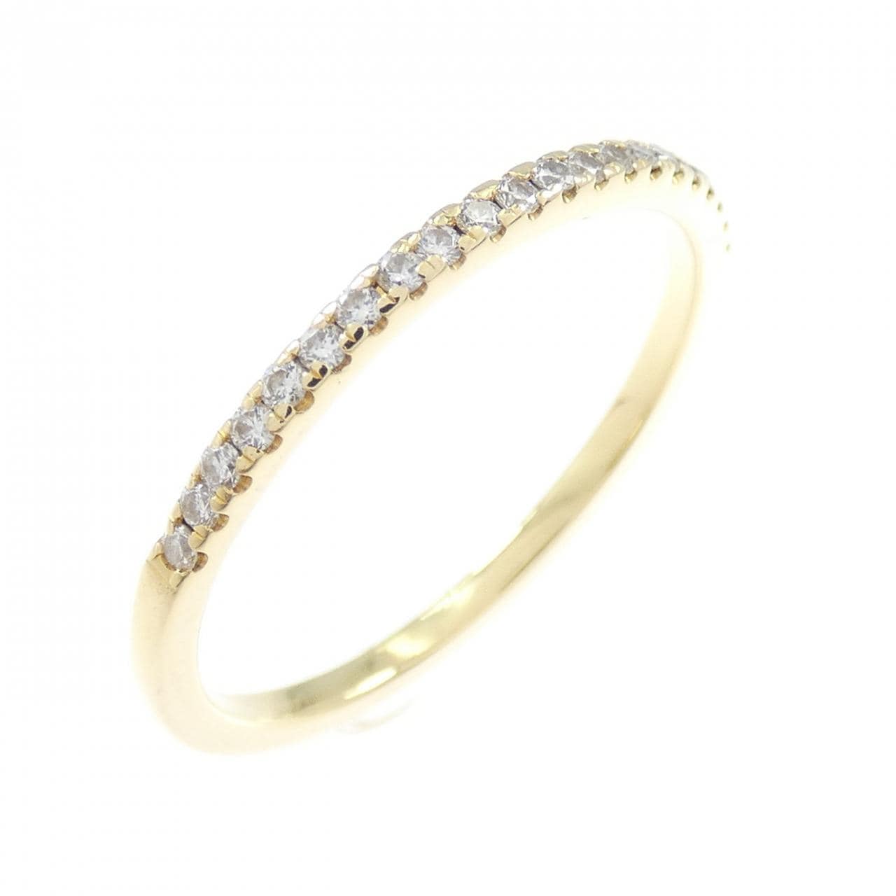 K18YG ハーフエタニティ ダイヤモンド リング 0.16CT