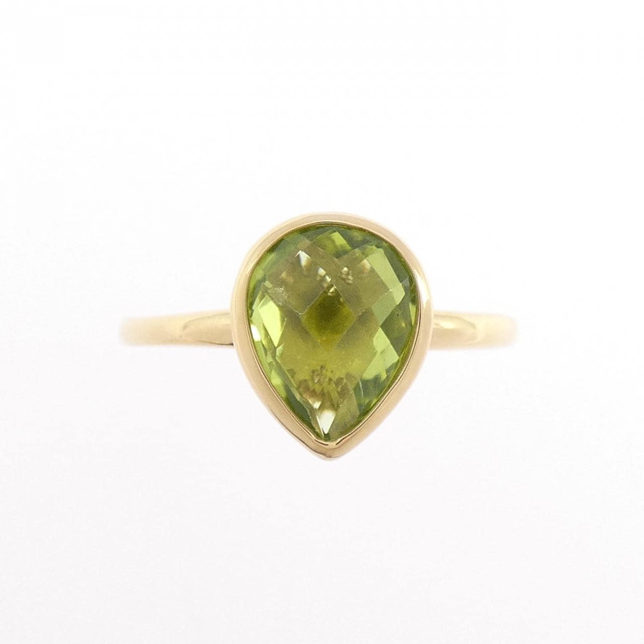 K18YG ペリドット リング 1.60CT