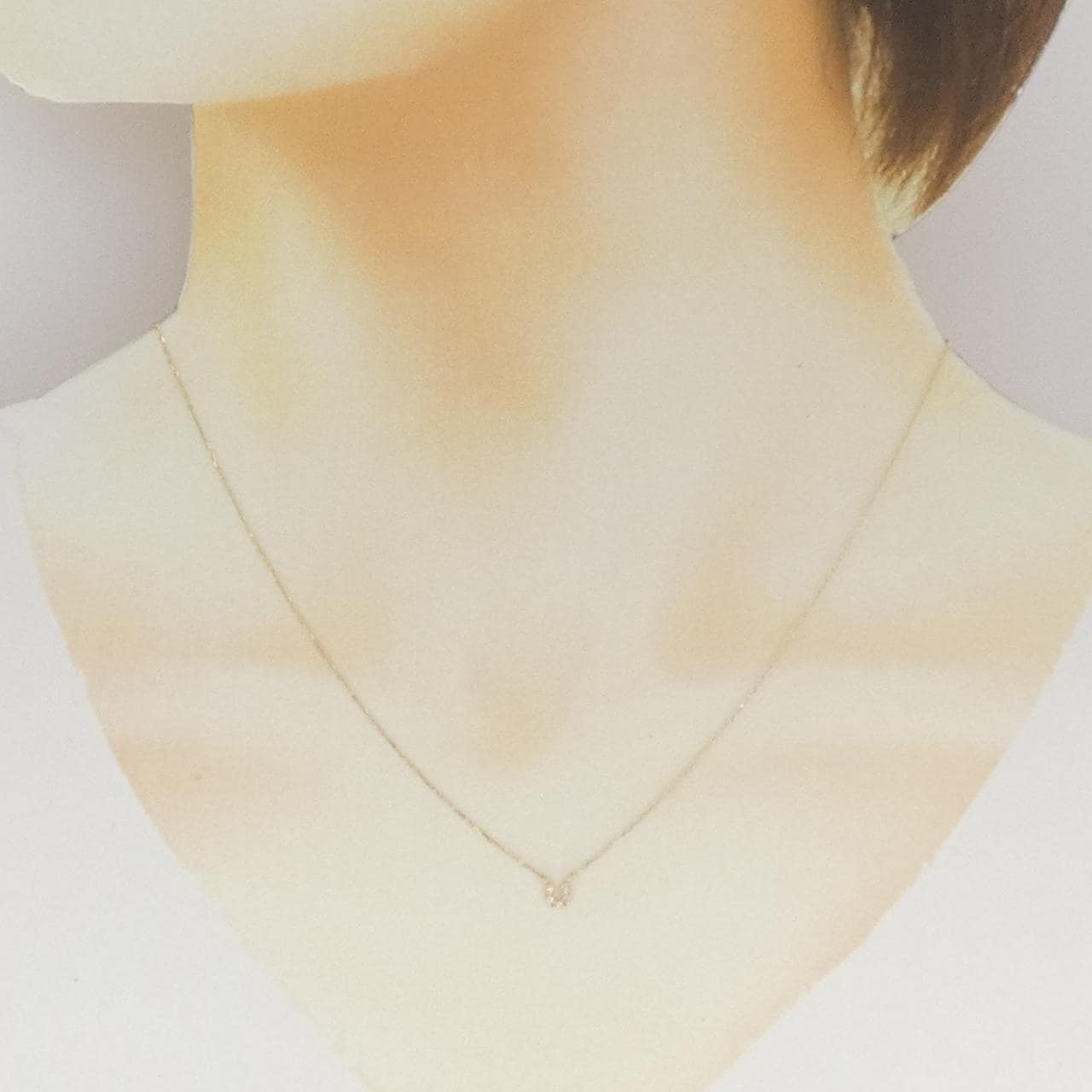 K10YG ホースシュー ダイヤモンド ネックレス