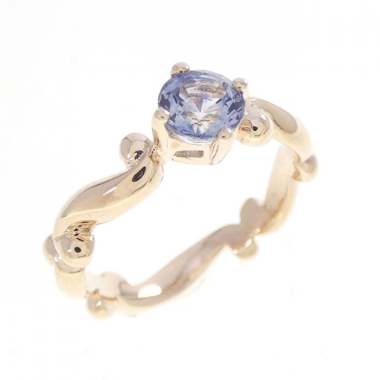 K10PG 合成サファイヤ リング 0.69CT