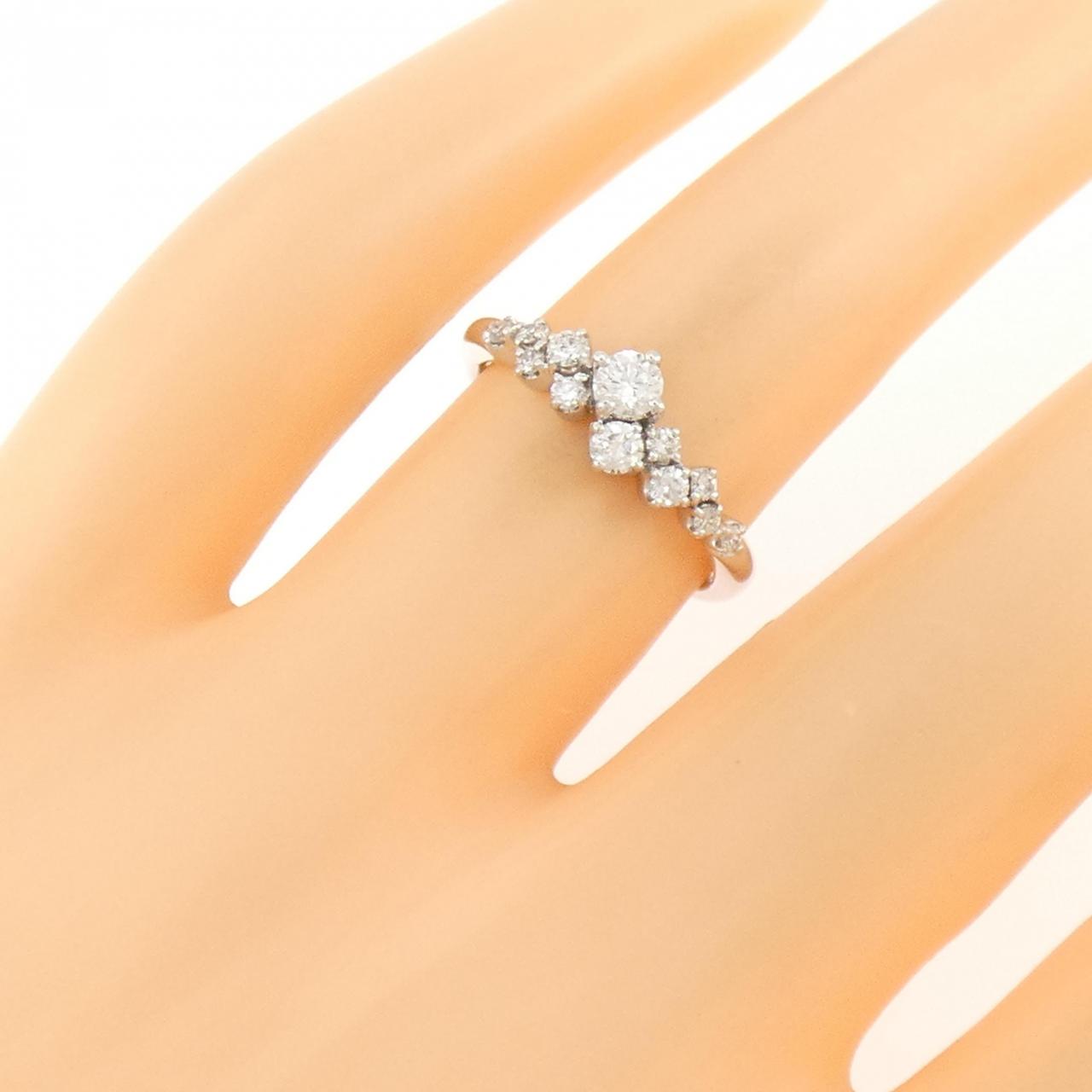 K18WG ダイヤモンド リング 0.30CT