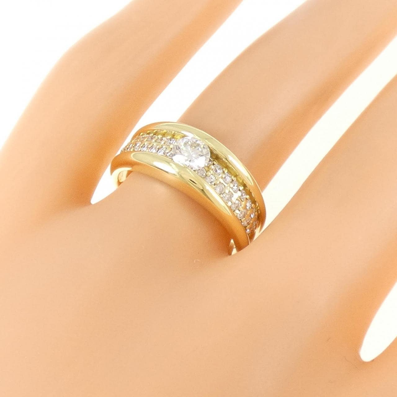 K18YG ダイヤモンド リング 0.33CT