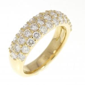 K18YG パヴェ ダイヤモンド リング 1.51CT