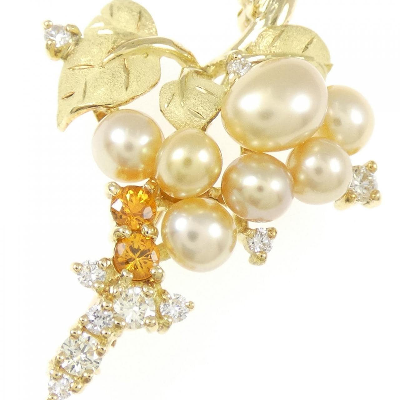 K18YG カラーストーン ブローチ