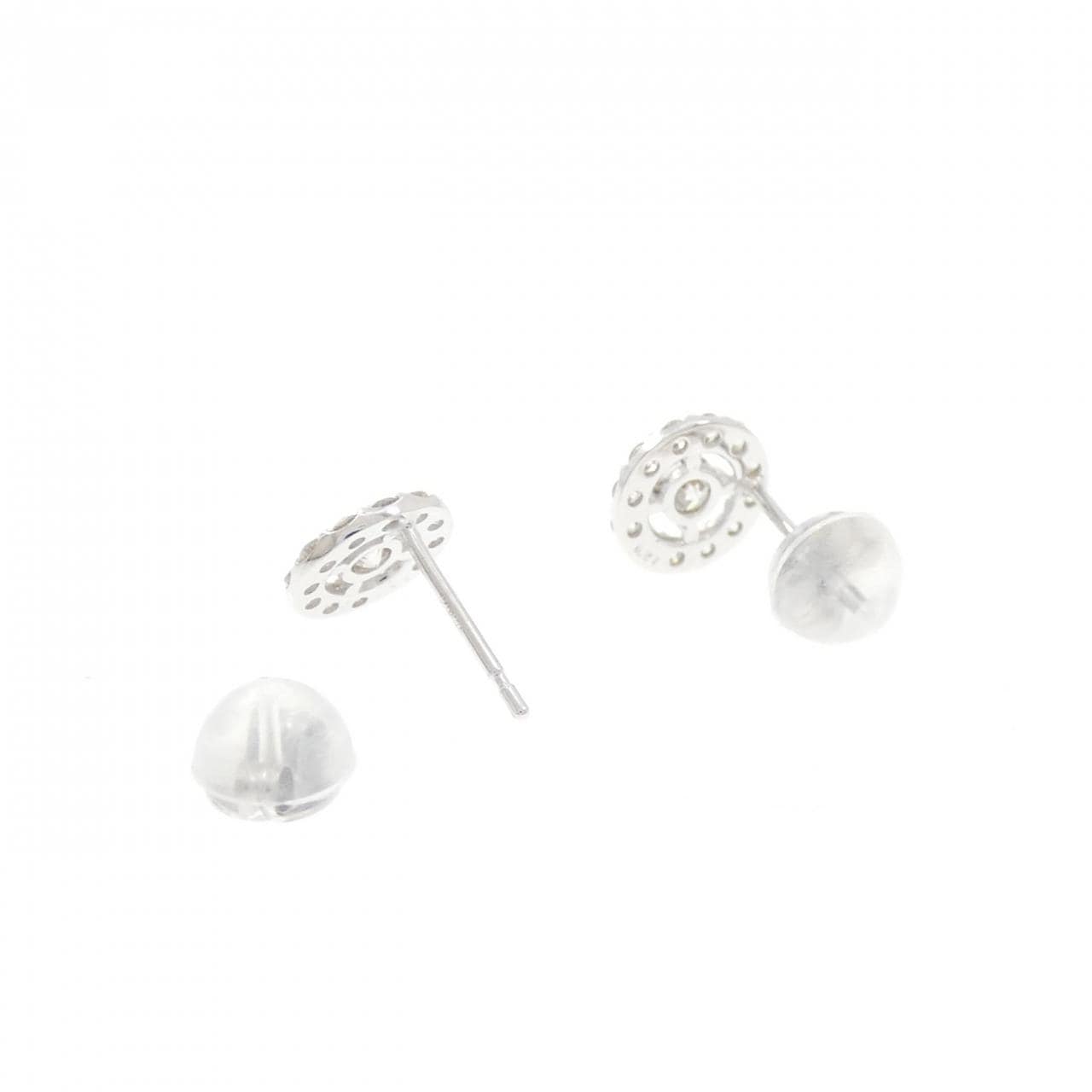 K18WG ダイヤモンド ピアス 0.42CT