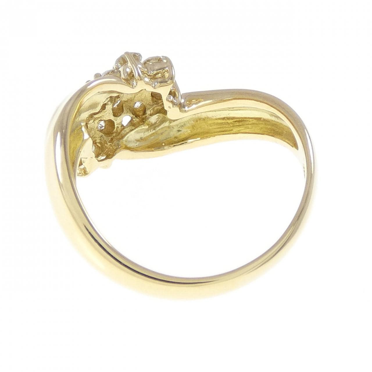 K18YG フラワー ダイヤモンド リング 0.57CT