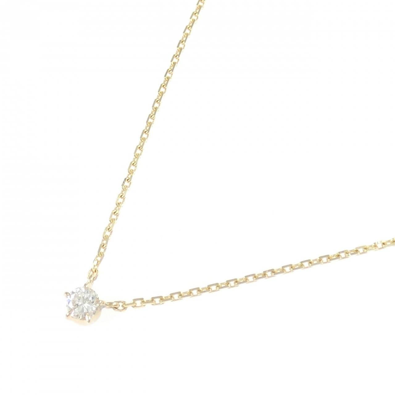 K18YG ソリティア ダイヤモンド ネックレス 0.17CT