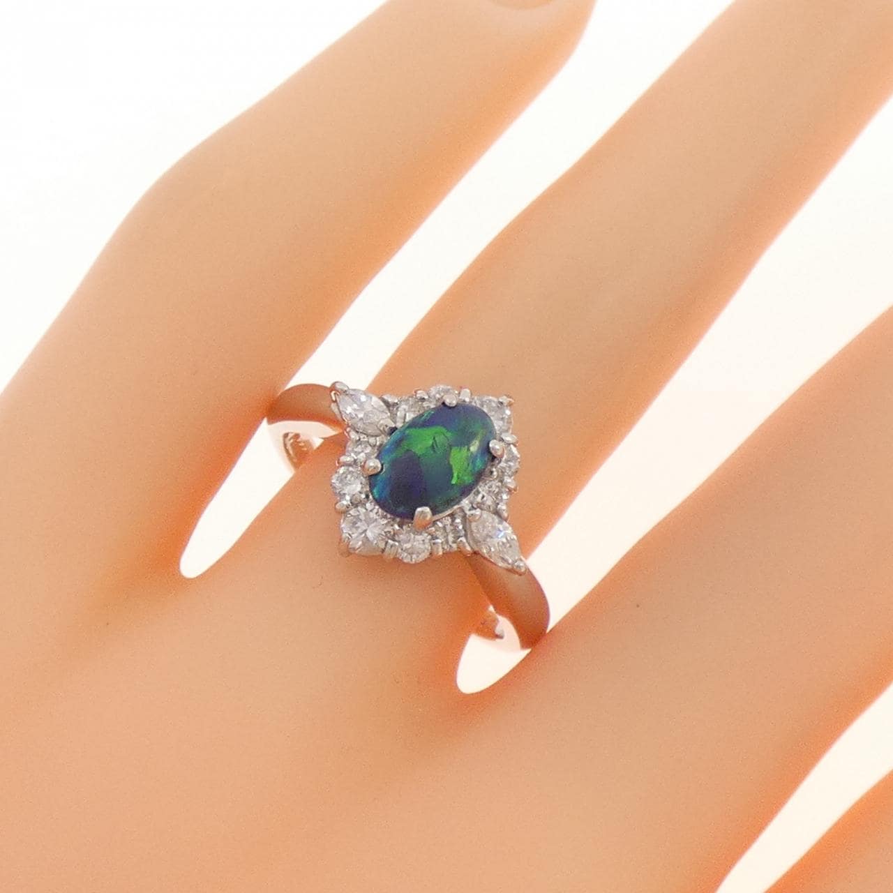 PT900 ブラックオパール リング 0.78CT