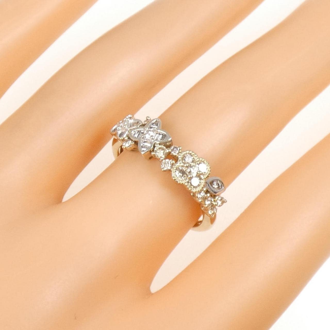 K18YG/K18WG ダイヤモンド リング 0.41CT