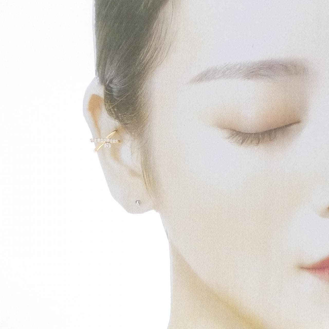 K18YG ダイヤモンド イヤーカフ 0.20CT 片耳