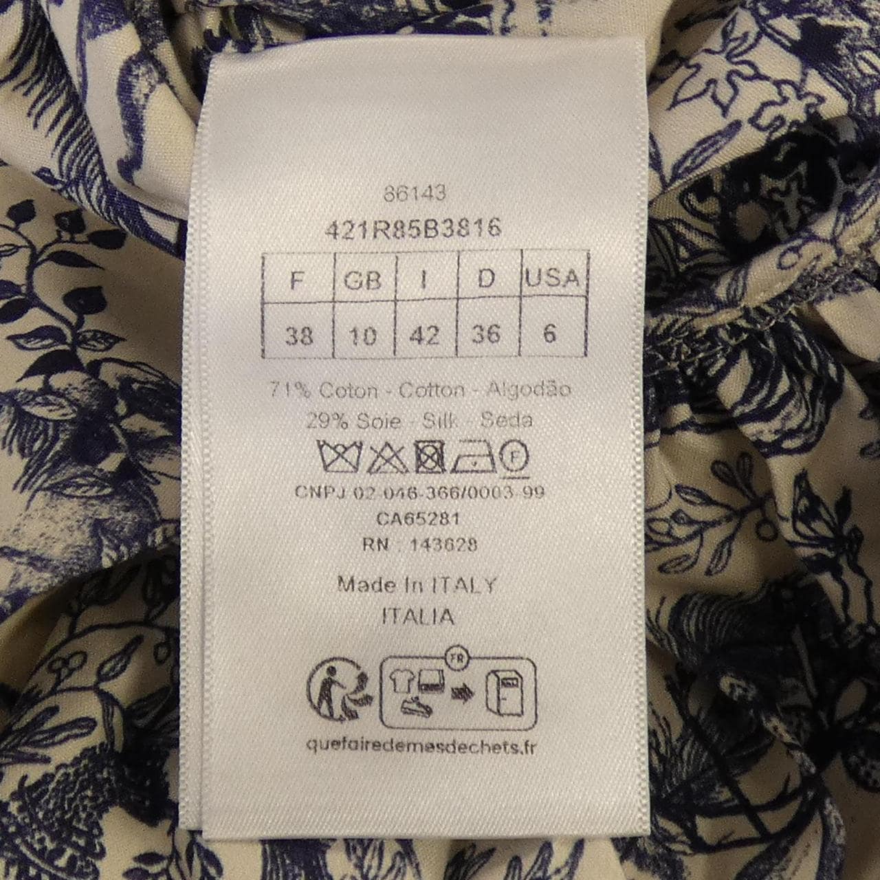クリスチャンディオール CHRISTIAN DIOR 421R85B3816 ワンピース