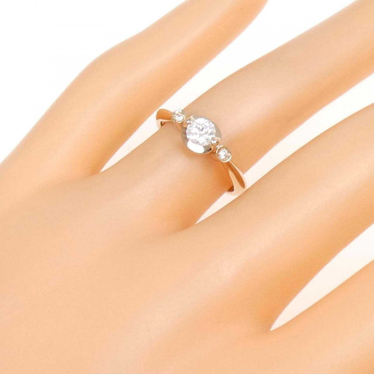 K18PG ダイヤモンド リング 0.30CT