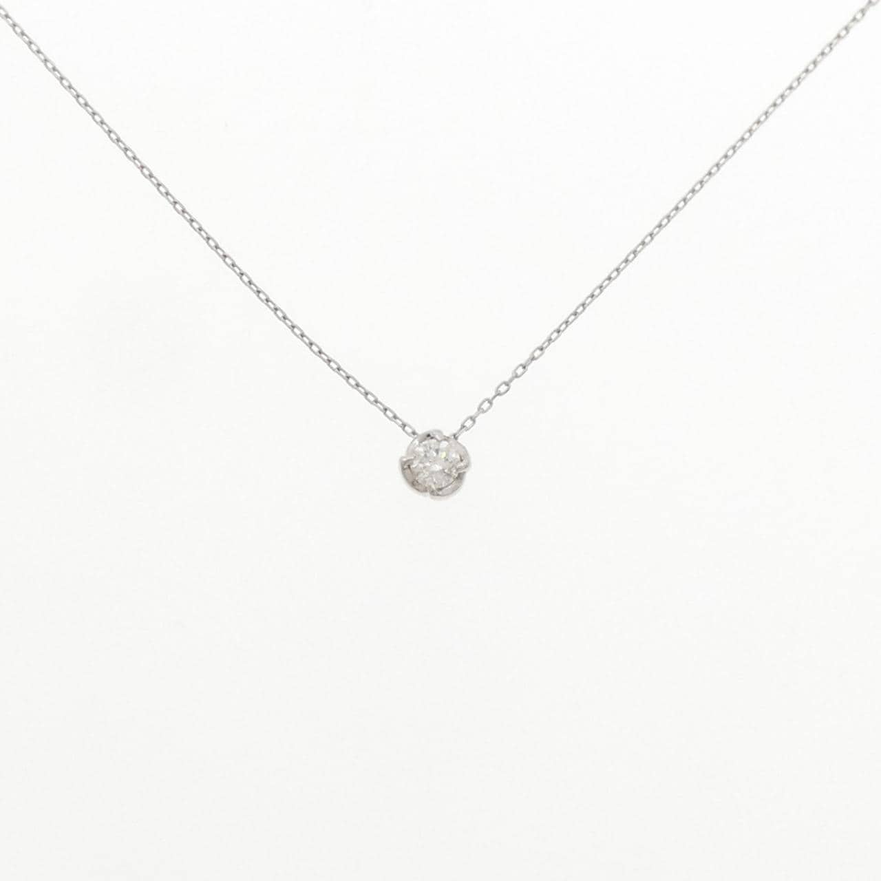 PT900/PT850 ソリティア ダイヤモンド ネックレス 0.10CT