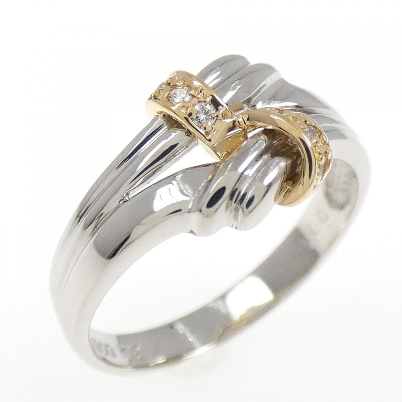 PT900/K18YG ダイヤモンド リング 0.04CT