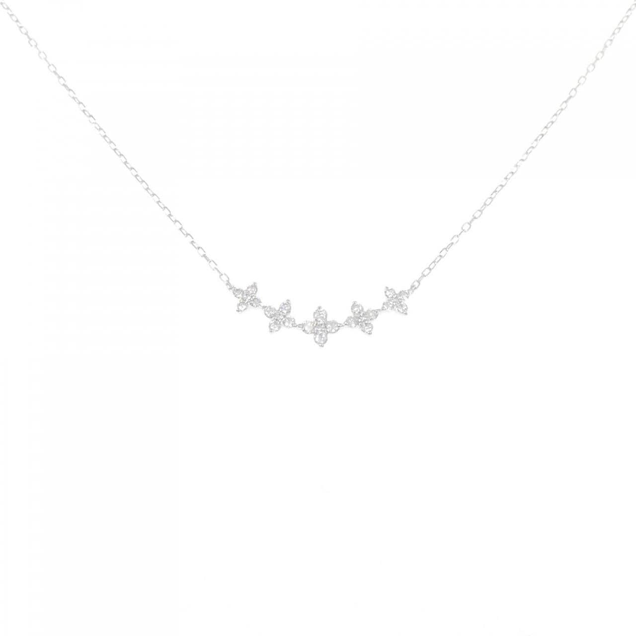 K18WG ダイヤモンド ネックレス 0.31CT