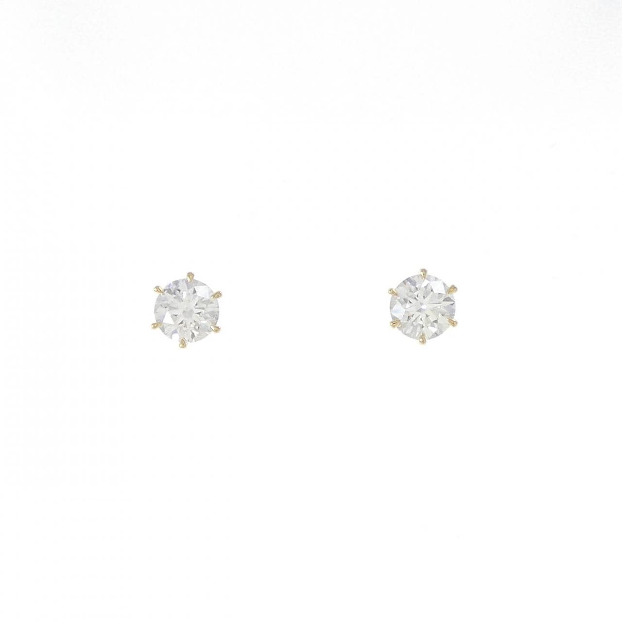 【再加工款】K18YG/ST鑽石耳環 0.309克拉 0.318克拉 D色 VS2淨度 3EXT H&C