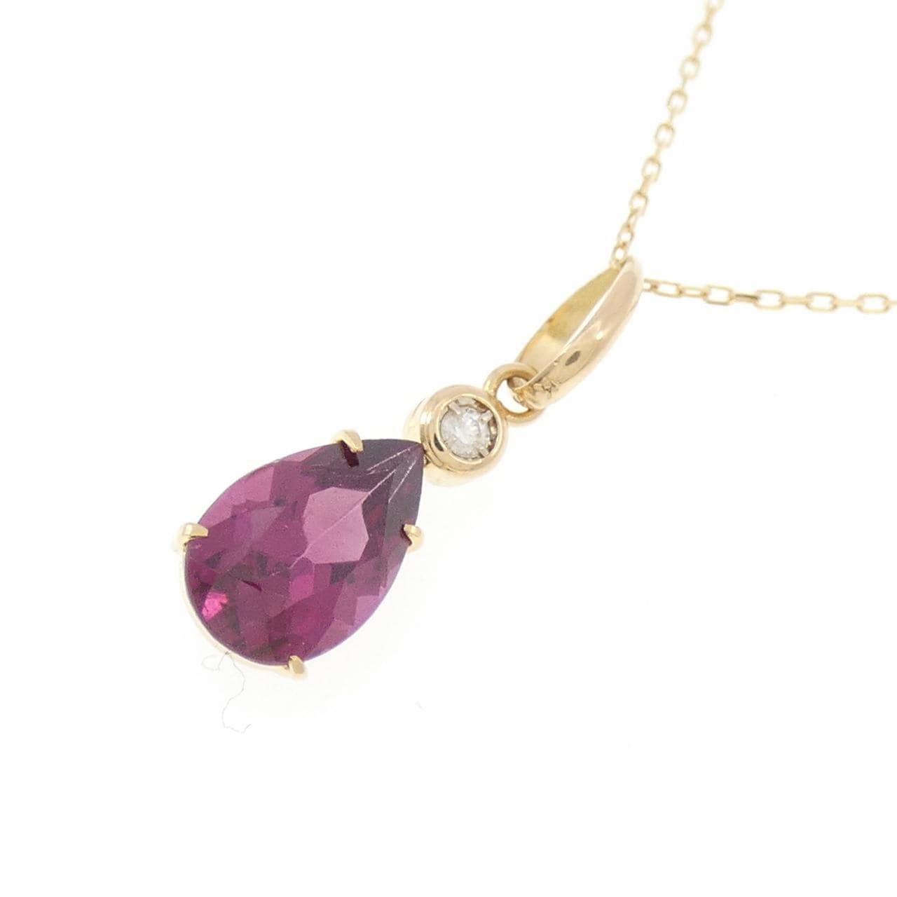 K18YG Garnet necklace