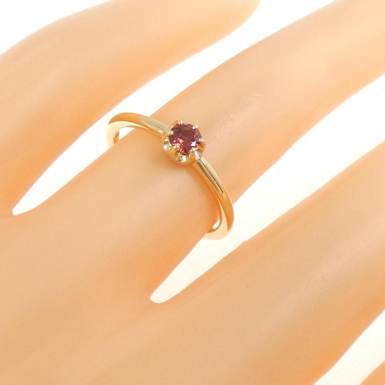 4゜C ガーネット リング