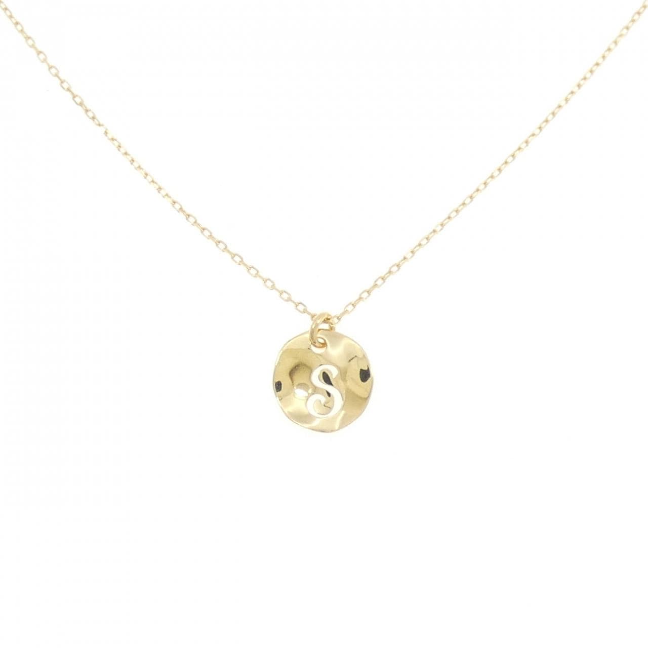 K18YG イニシャルS ネックレス
