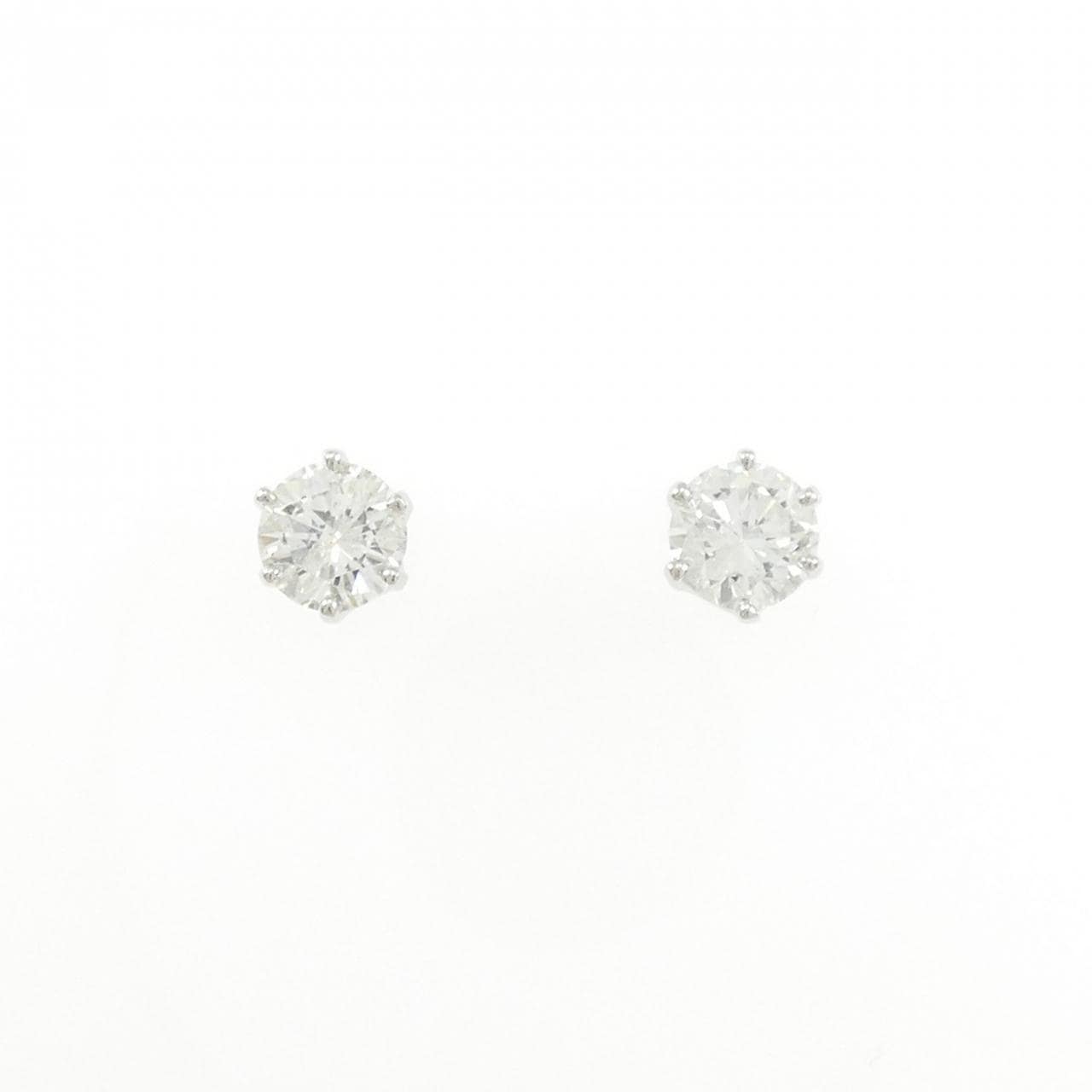 PT900 ソリティア ダイヤモンド ピアス 1.267CT