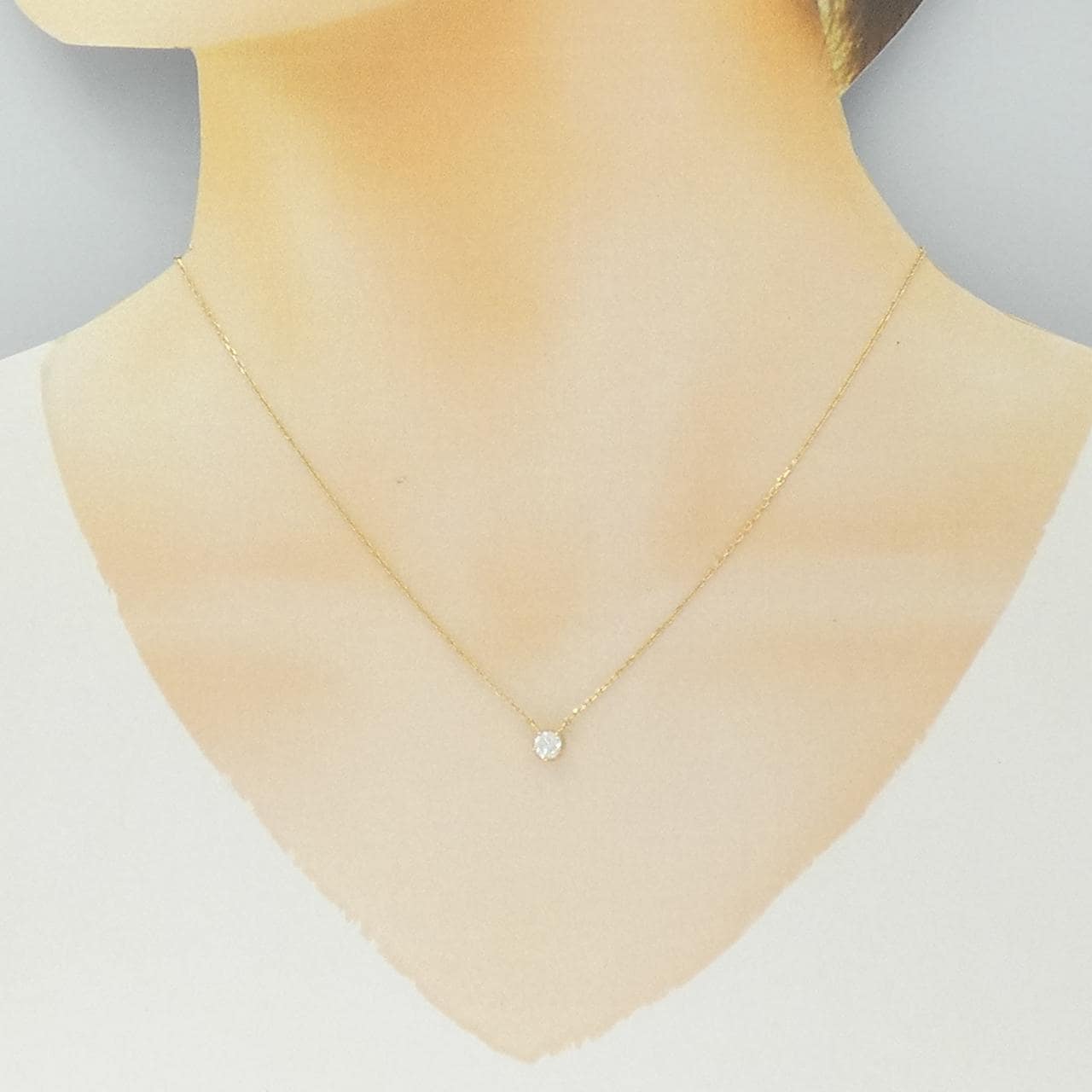 K18YG ダイヤモンド ネックレス 0.268CT F SI2 Good