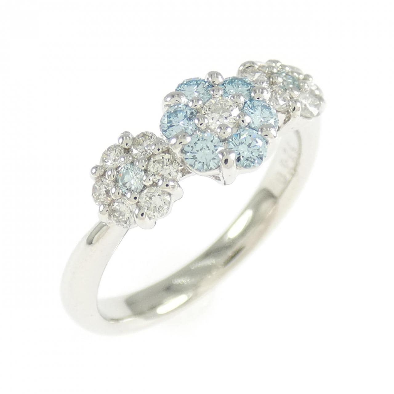 PT900 フラワー ダイヤモンド リング 0.24CT