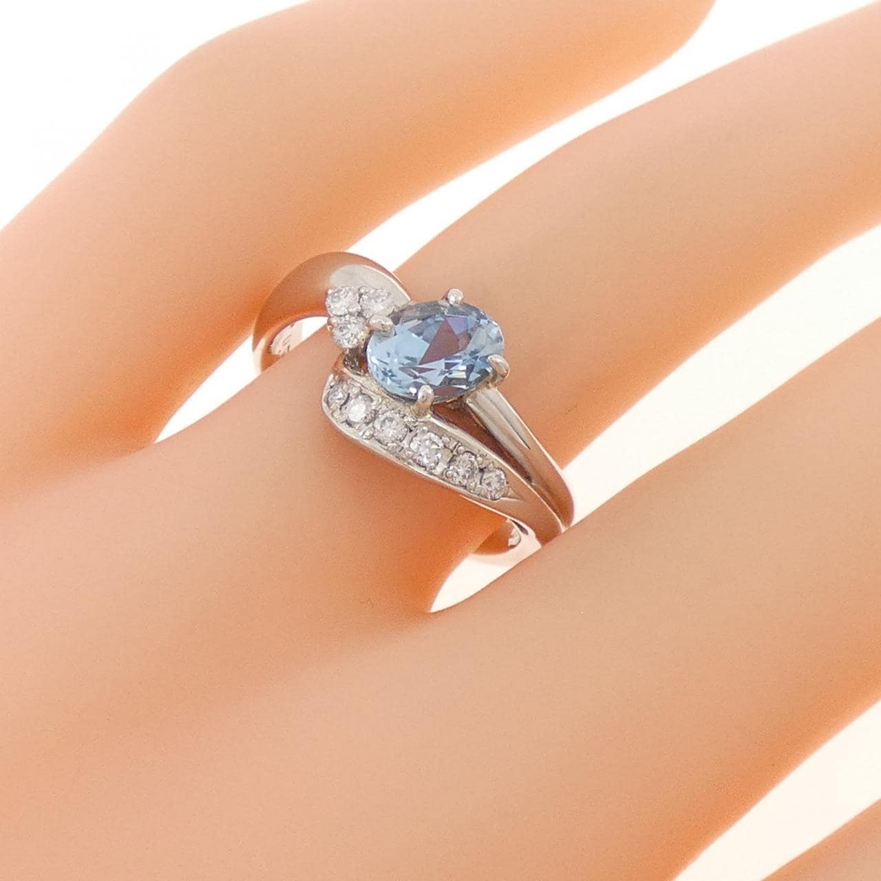 PT900 アクアマリン リング 0.70CT