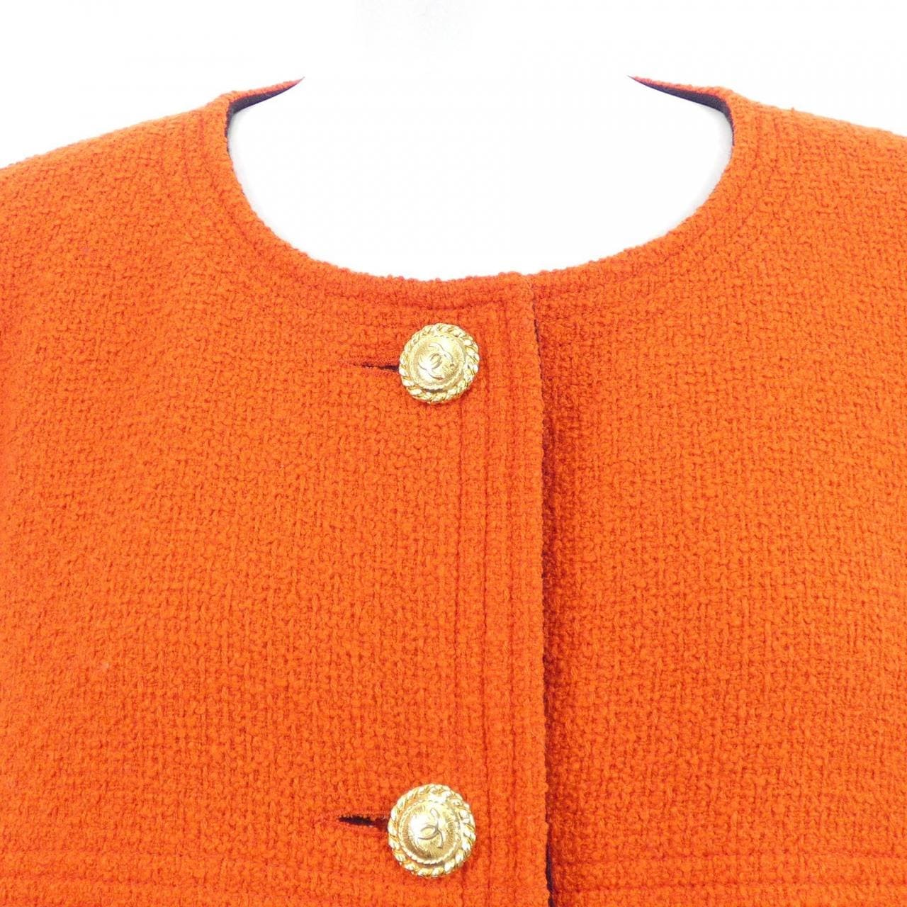 【ヴィンテージ】シャネル CHANEL 21780 ノーカラージャケット