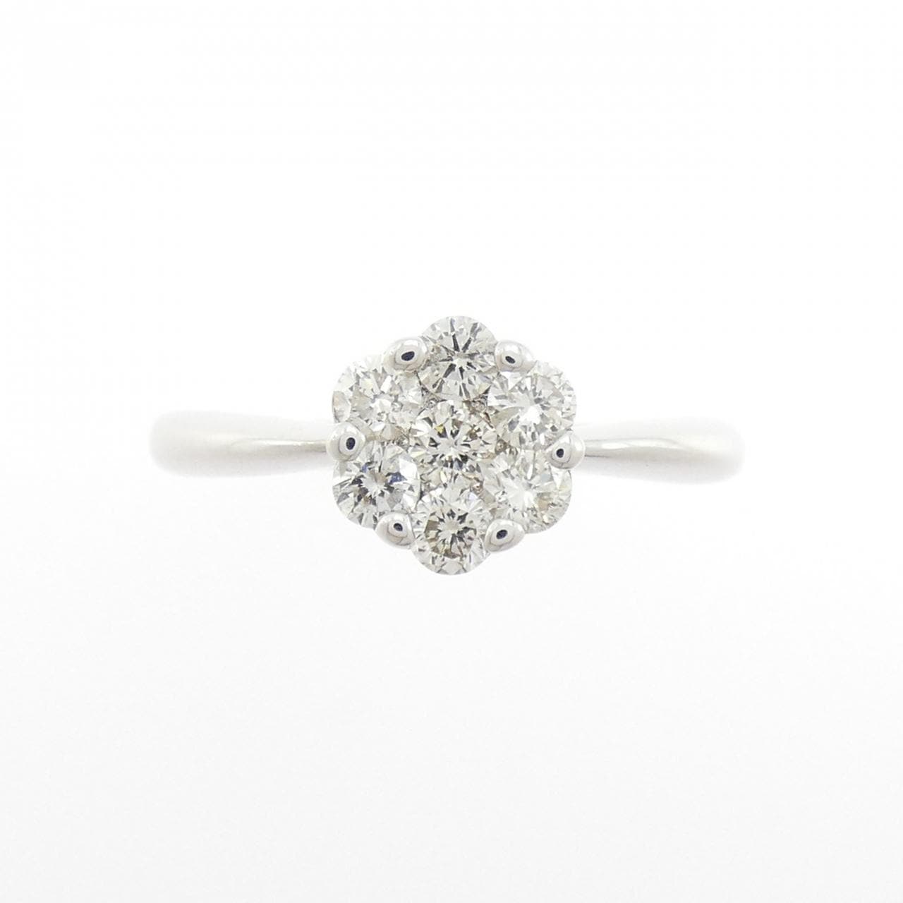 K18WG flower Diamond ring 0.51CT