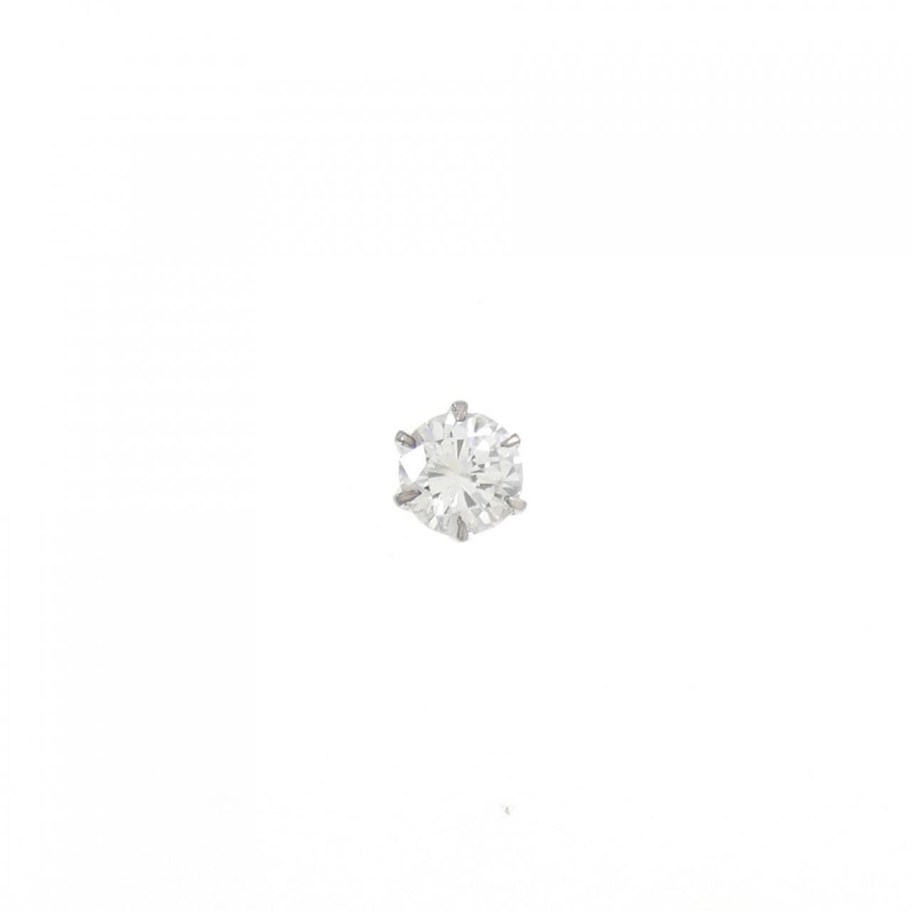 PT ソリティア ダイヤモンド ピアス 0.20CT 片耳