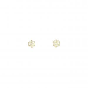 K18YG ソリティア ダイヤモンド ピアス 0.10CT