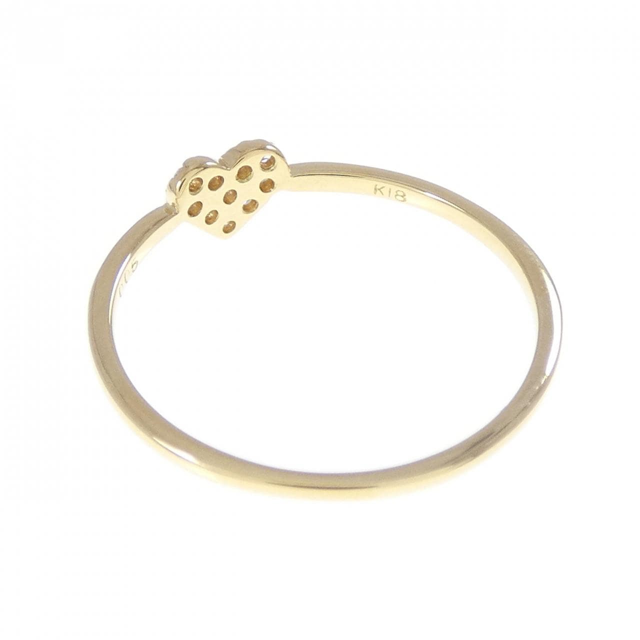 K18YG ハート ダイヤモンド リング 0.05CT