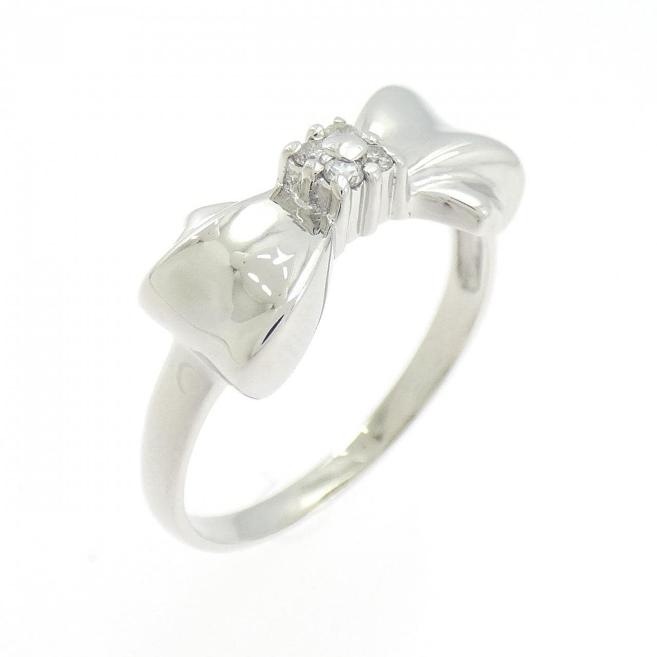 PT900 リボン ダイヤモンド リング 0.05CT