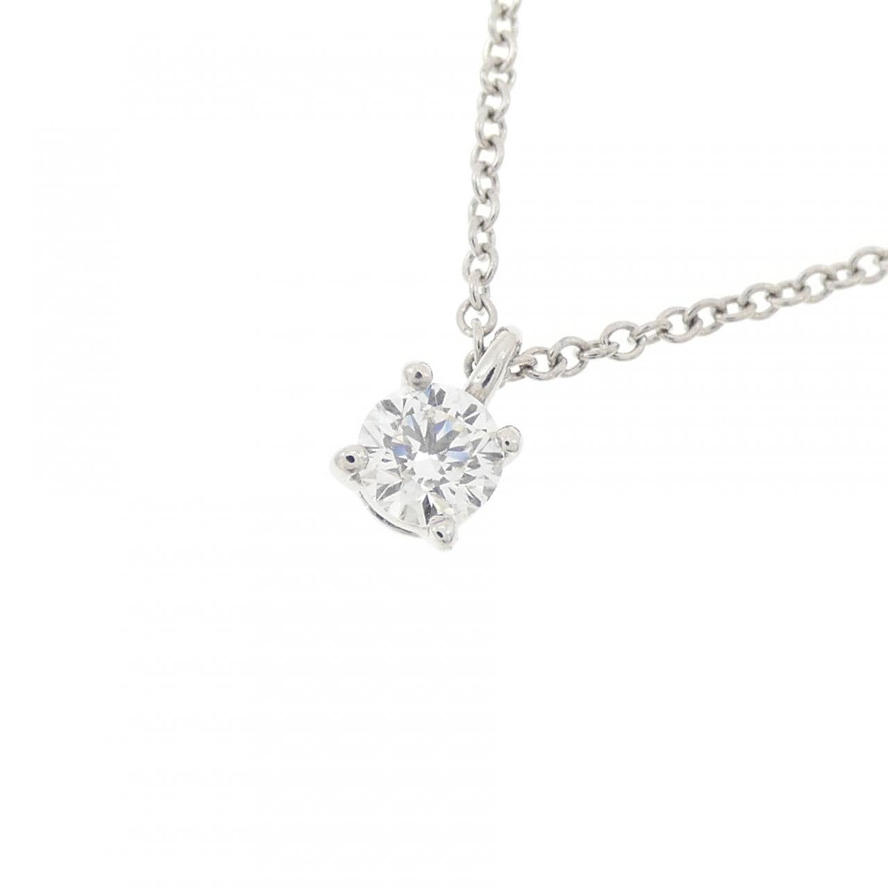 ティファニー ソリティア ネックレス 0.18CT I SI1 3EXT