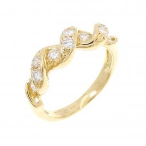 K18YG ダイヤモンド リング 0.37CT