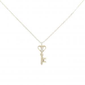 K10YG key x heart Diamond necklace 0.02CT