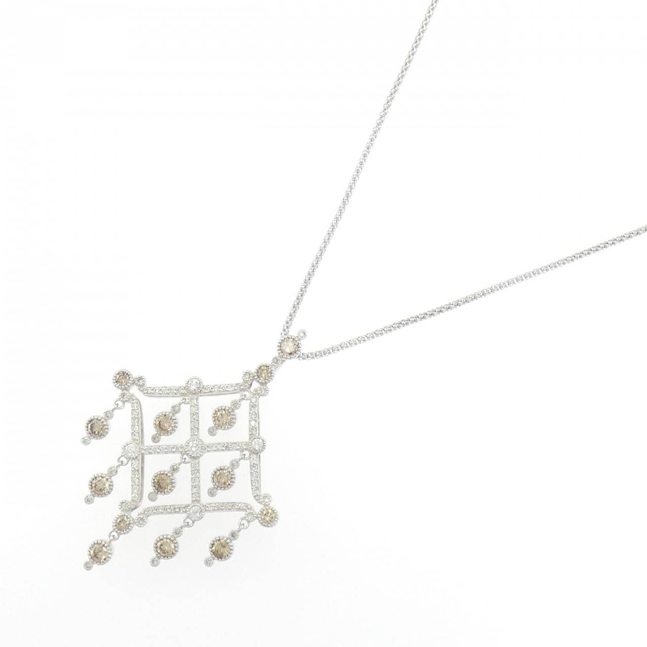 K18WG ダイヤモンド ネックレス 1.20CT