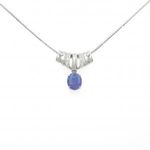 PT900/PT850 ブラックオパール ネックレス 0.97CT