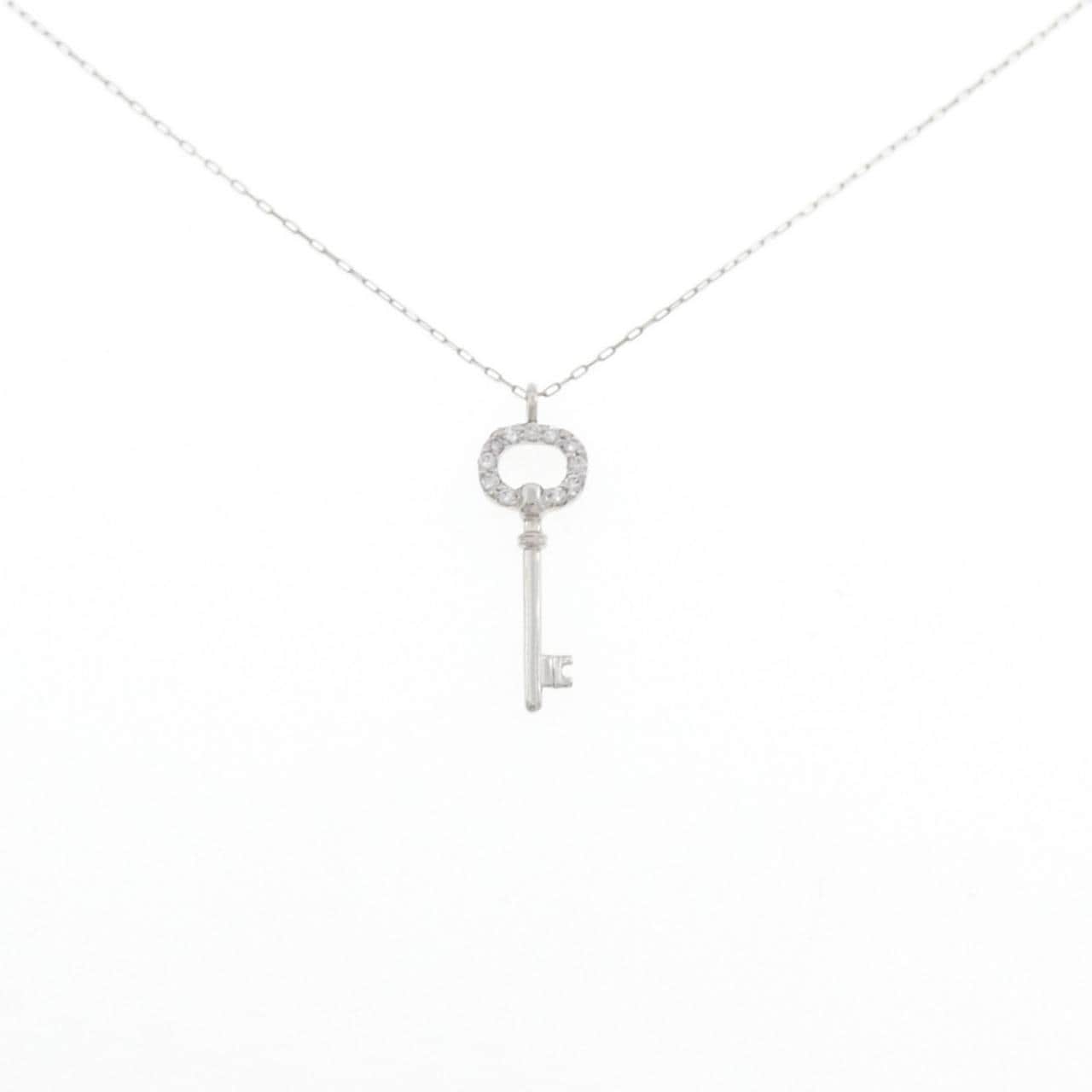 PT900 キー ダイヤモンド ネックレス 0.05CT