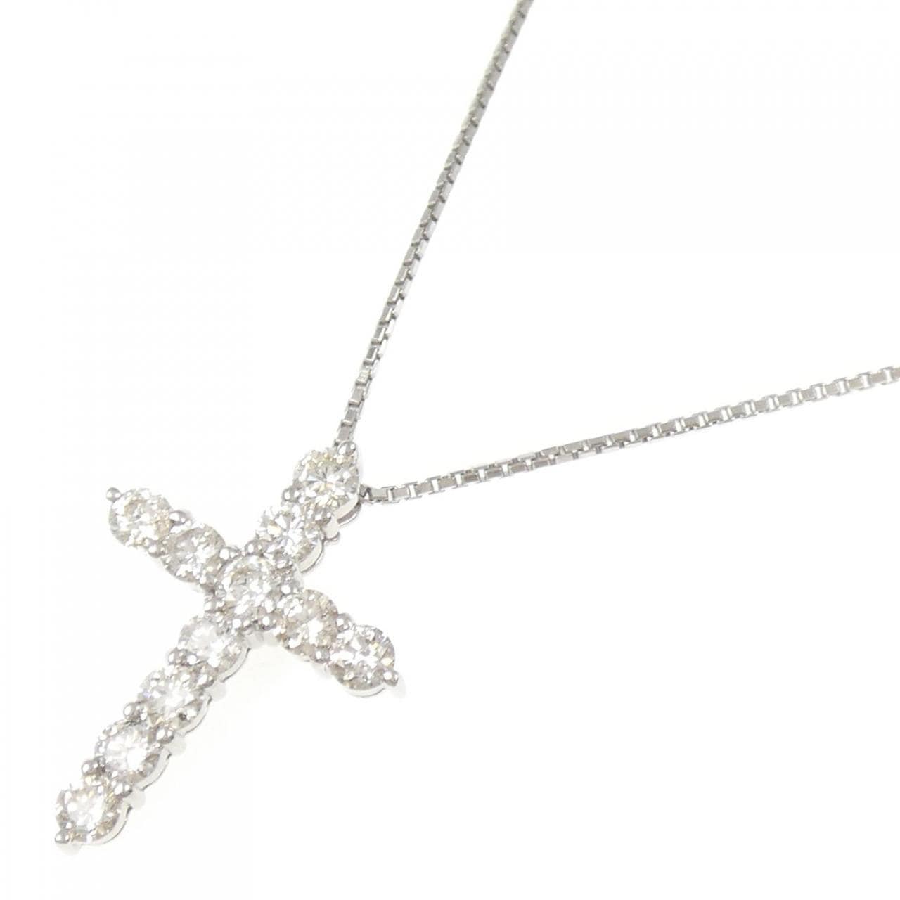 PT900/PT850 クロス ダイヤモンド ネックレス 2.00CT