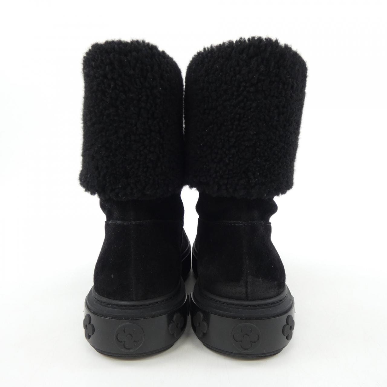 ルイヴィトン LOUIS VUITTON ロゴ スエード スノードロップライン ブーツ