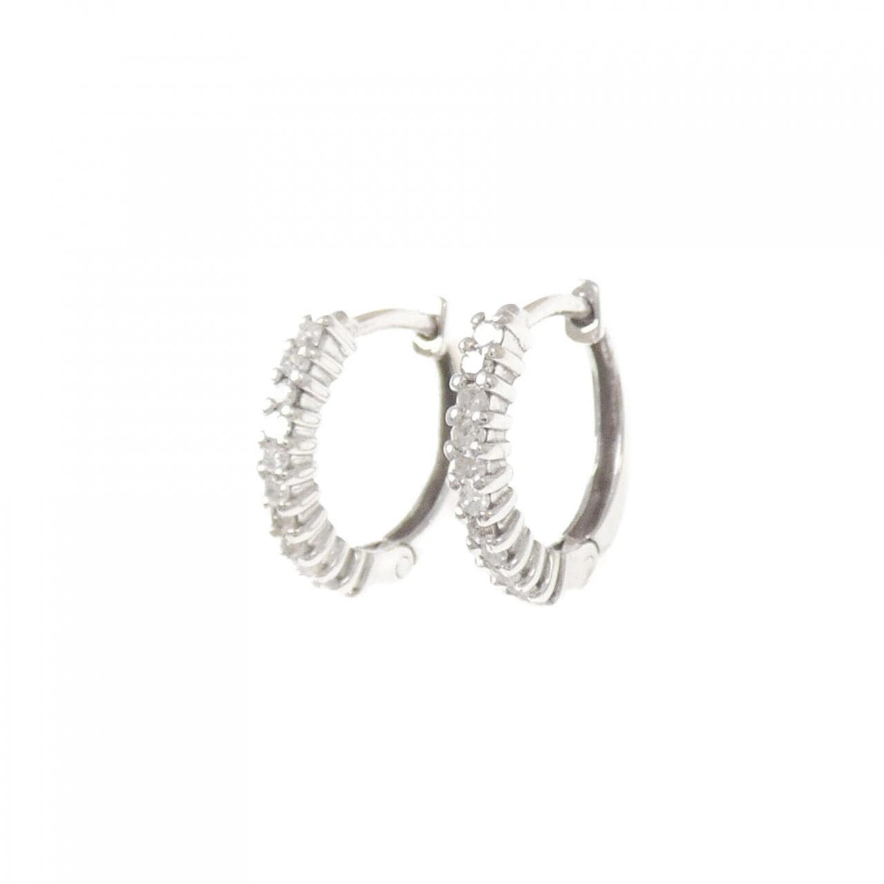 K14WG ダイヤモンド ピアス 0.20CT
