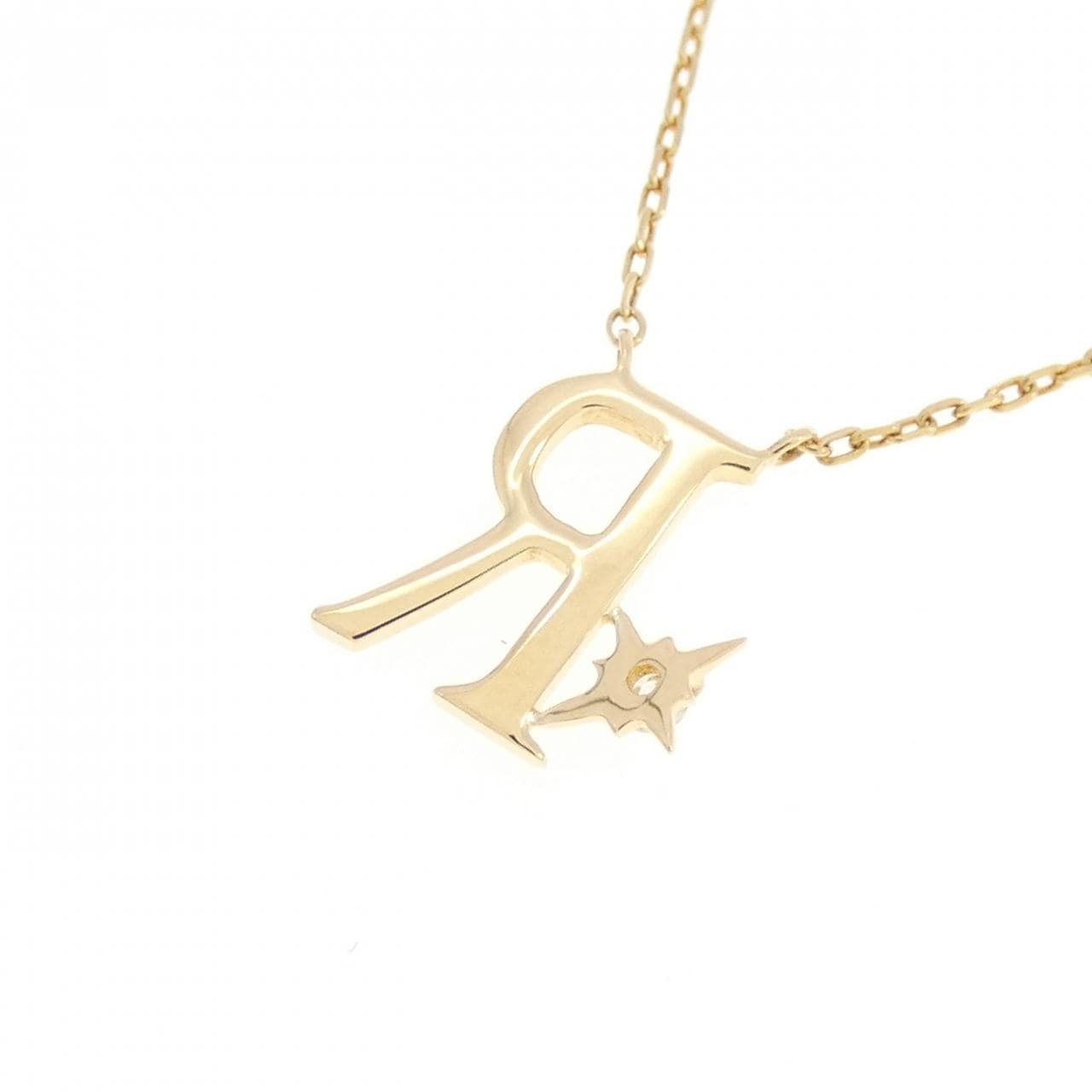 スタージュエリー イニシャル ネックレス 0.01CT