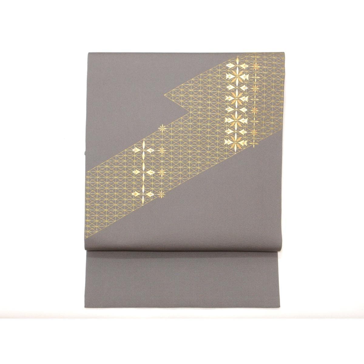 【未使用品】名古屋帯　塩瀬染帯　金彩友禅