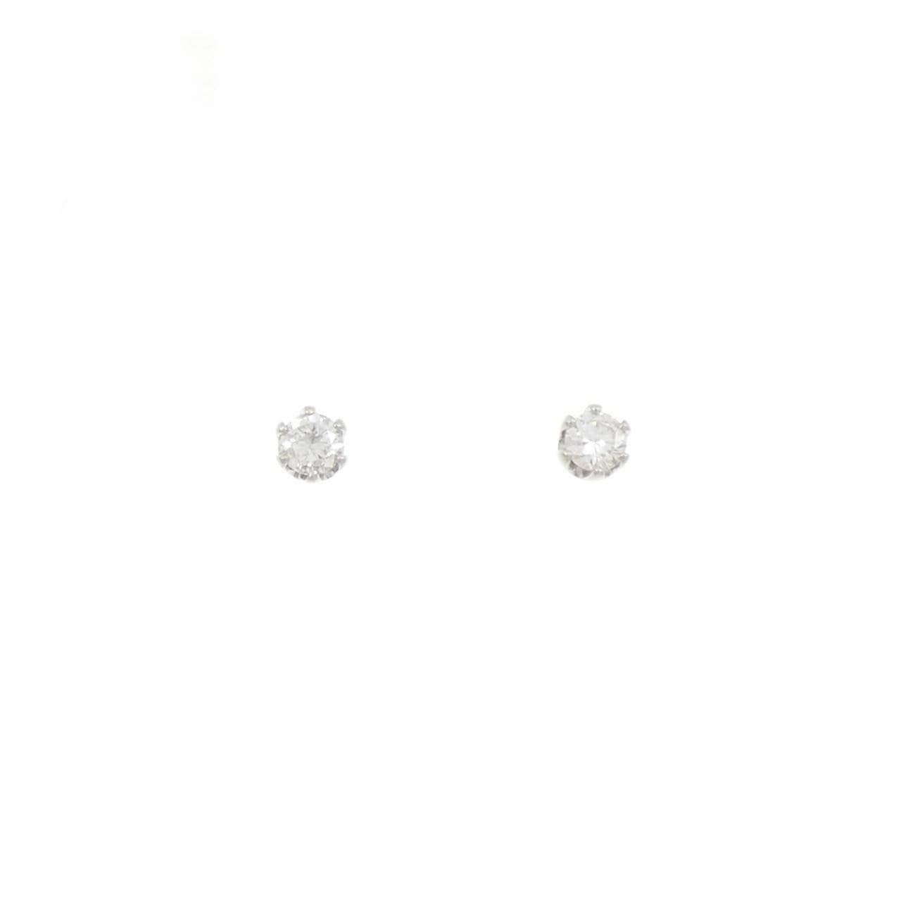 PT900 ソリティア ダイヤモンド ピアス 0.30CT