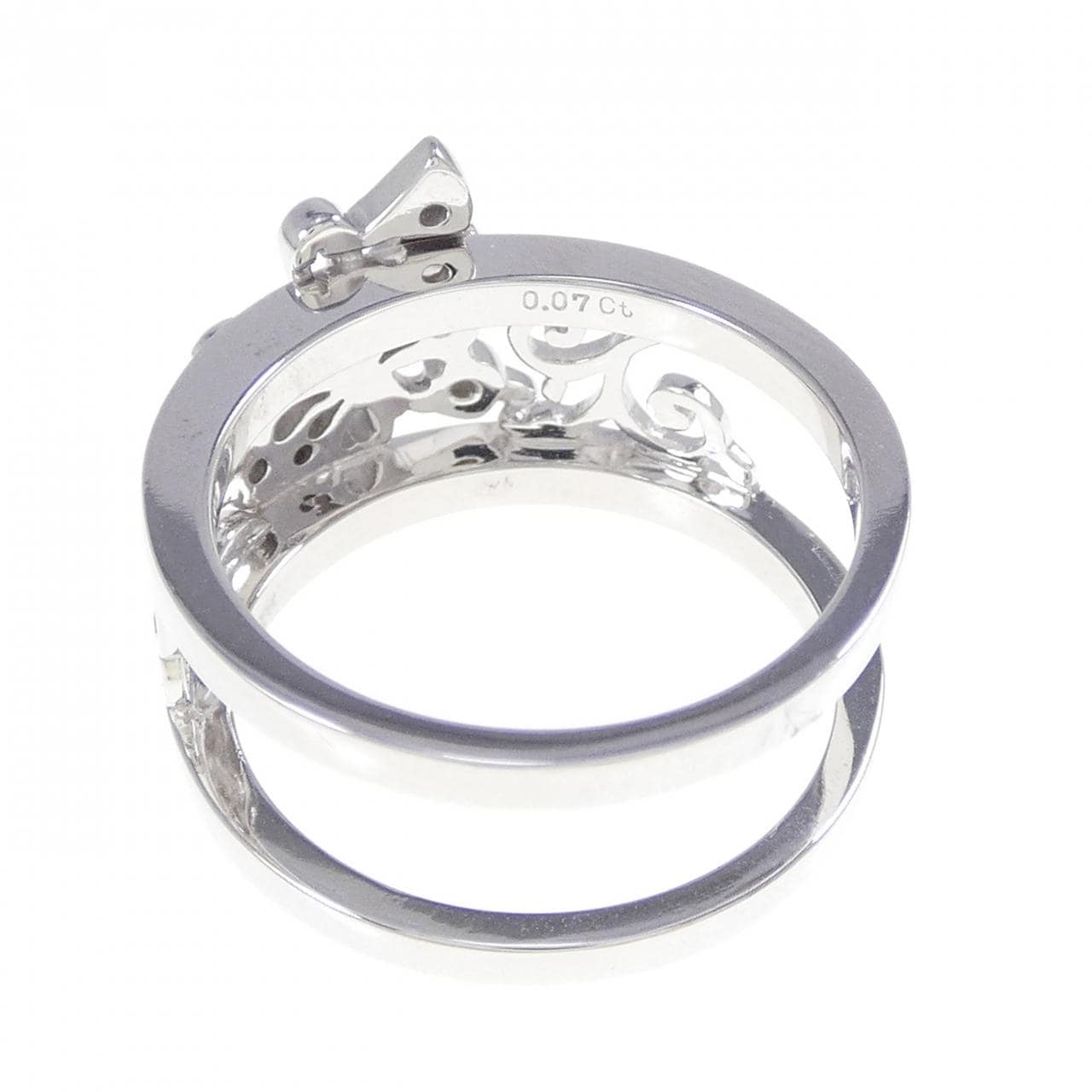 ミキモト バタフライ ダイヤモンド リング 0.07CT