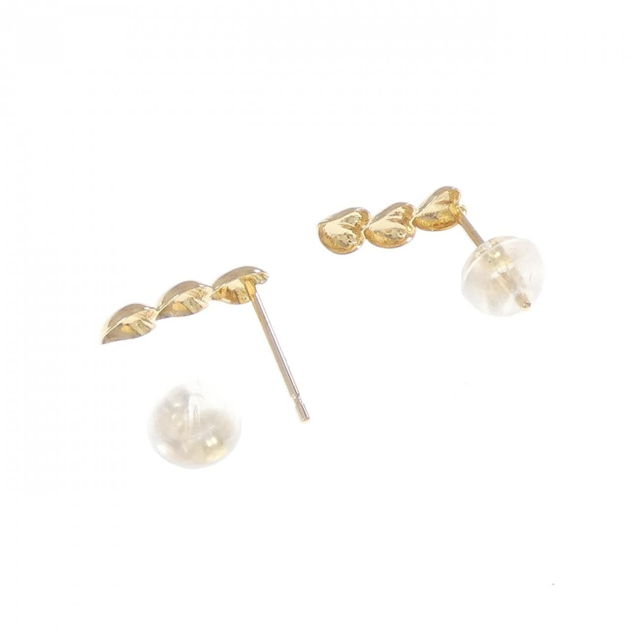 K18YG ハート ピアス