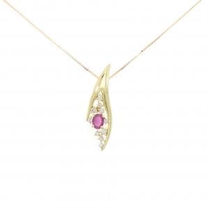 K18YG ルビー ネックレス 0.22CT